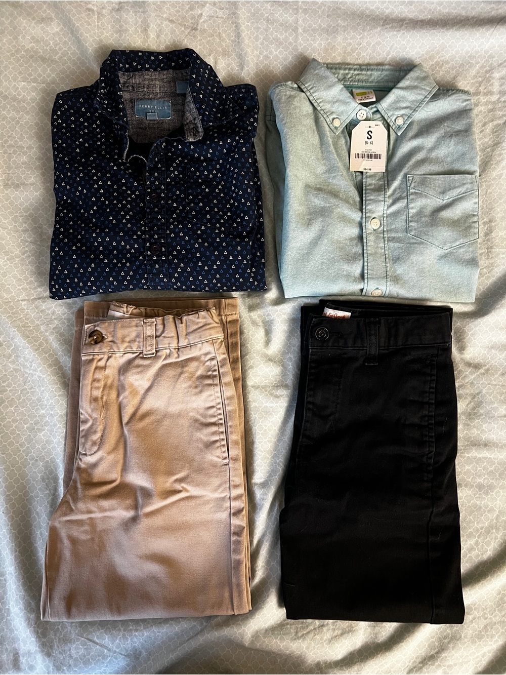 Bundle Boys Fall outfits - Perry Ellis dress shirt, crazy 8 mint shirt Chinos 6